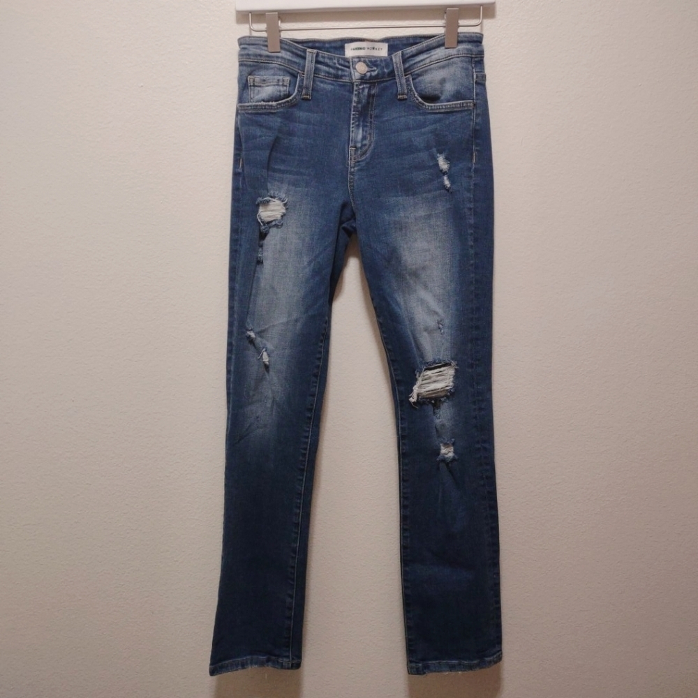 Flying Monkey Distressed Bootcut Denim Jeans 25